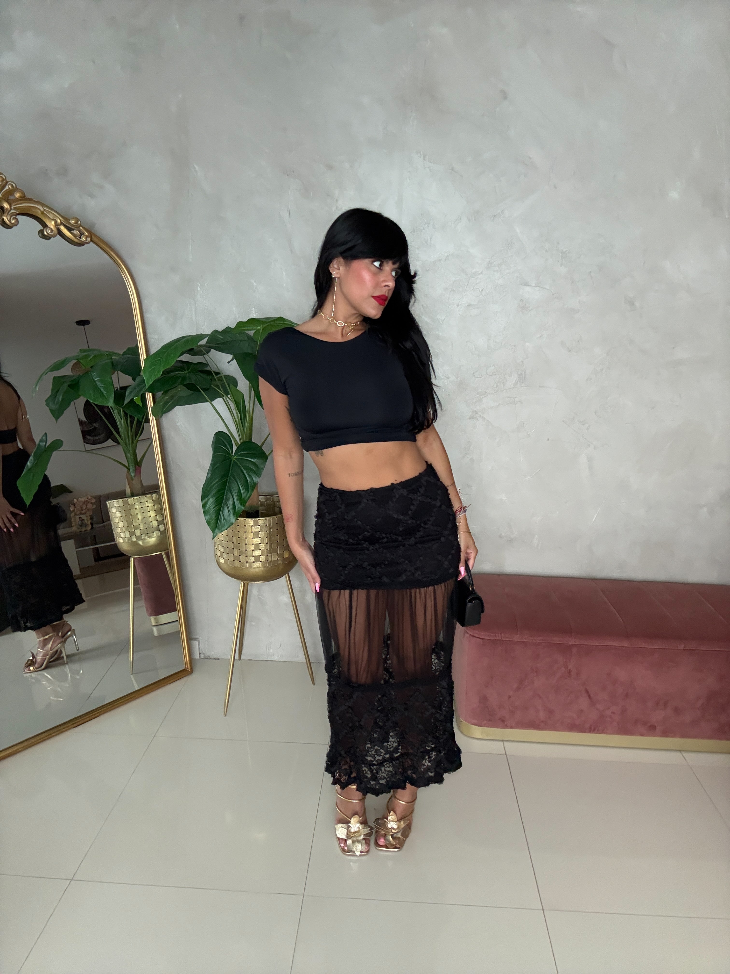 Black mesh skirt 🖤