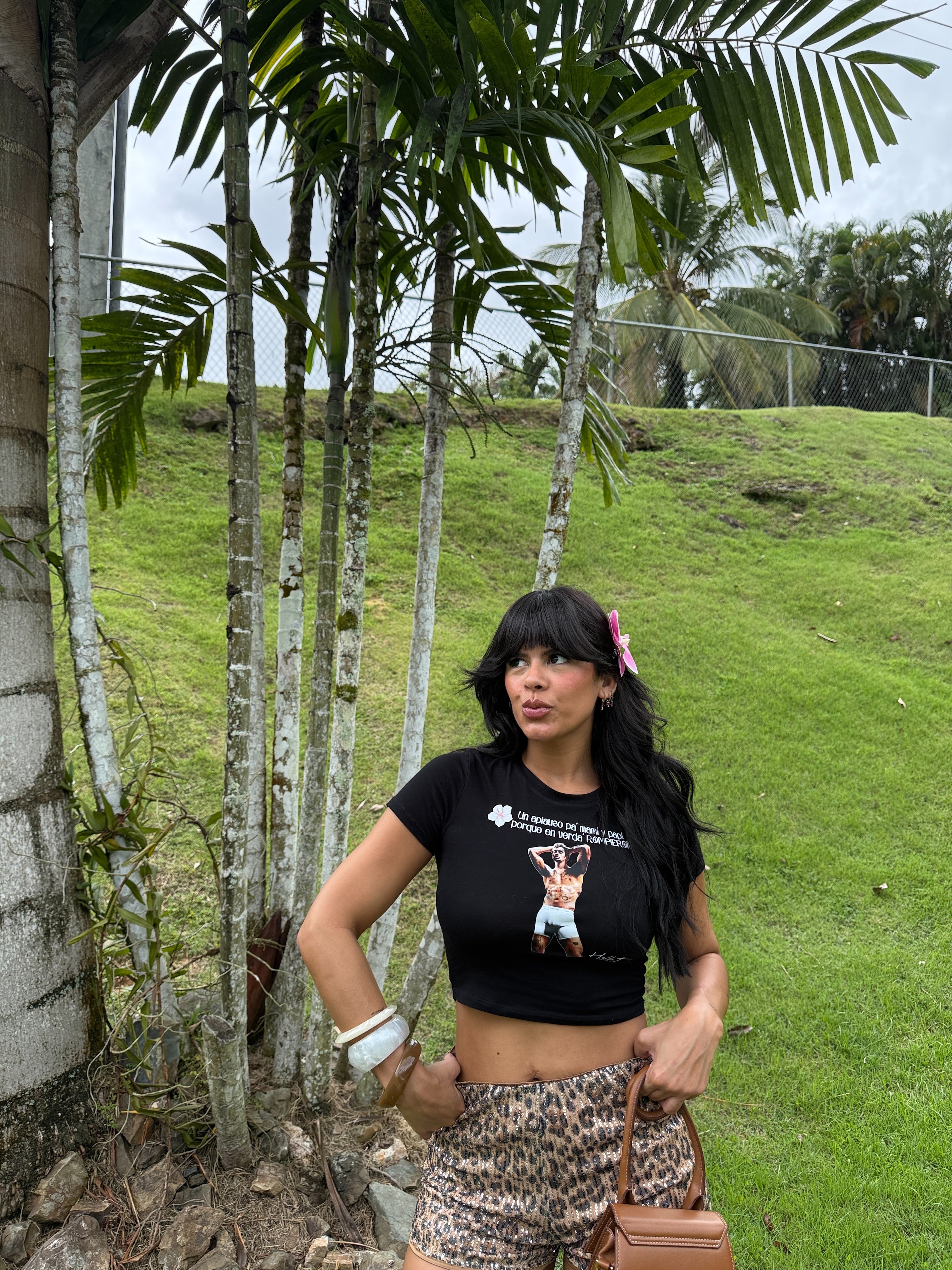 Bad Bunny black  shirt 🪩