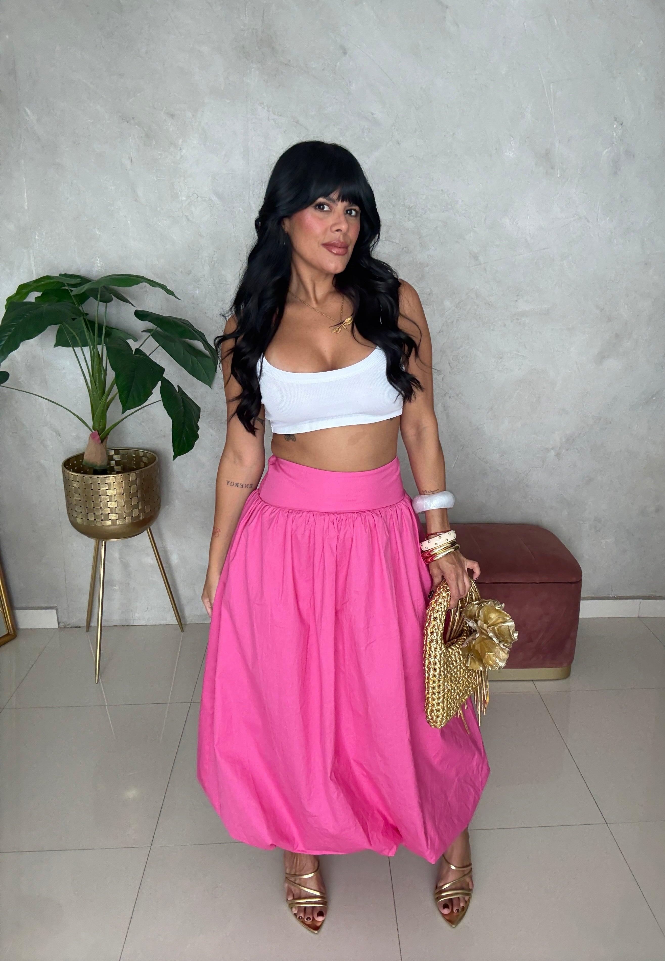 Hot pink bubble skirt 💗