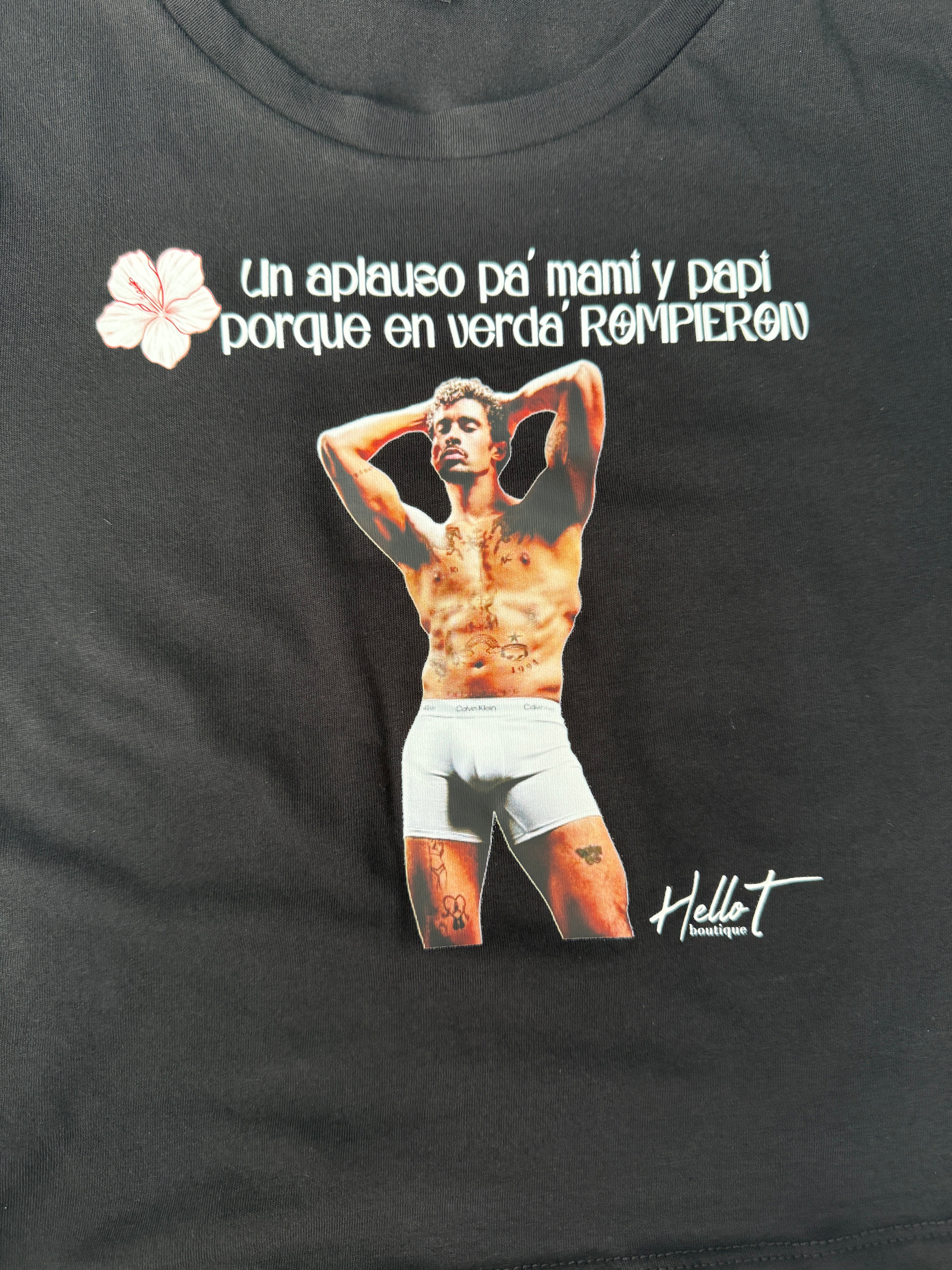 Bad Bunny black  shirt 🪩